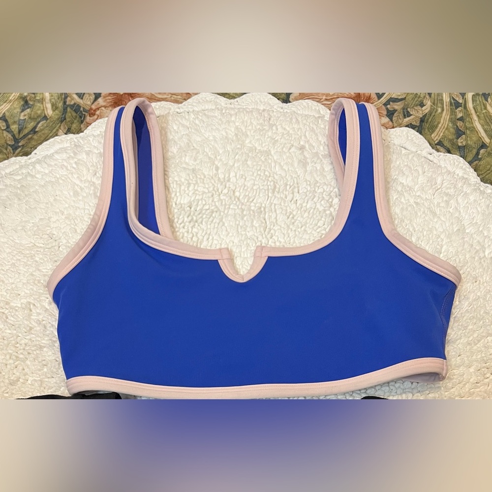 Form Active V Scoop Bra Small Blue Pink